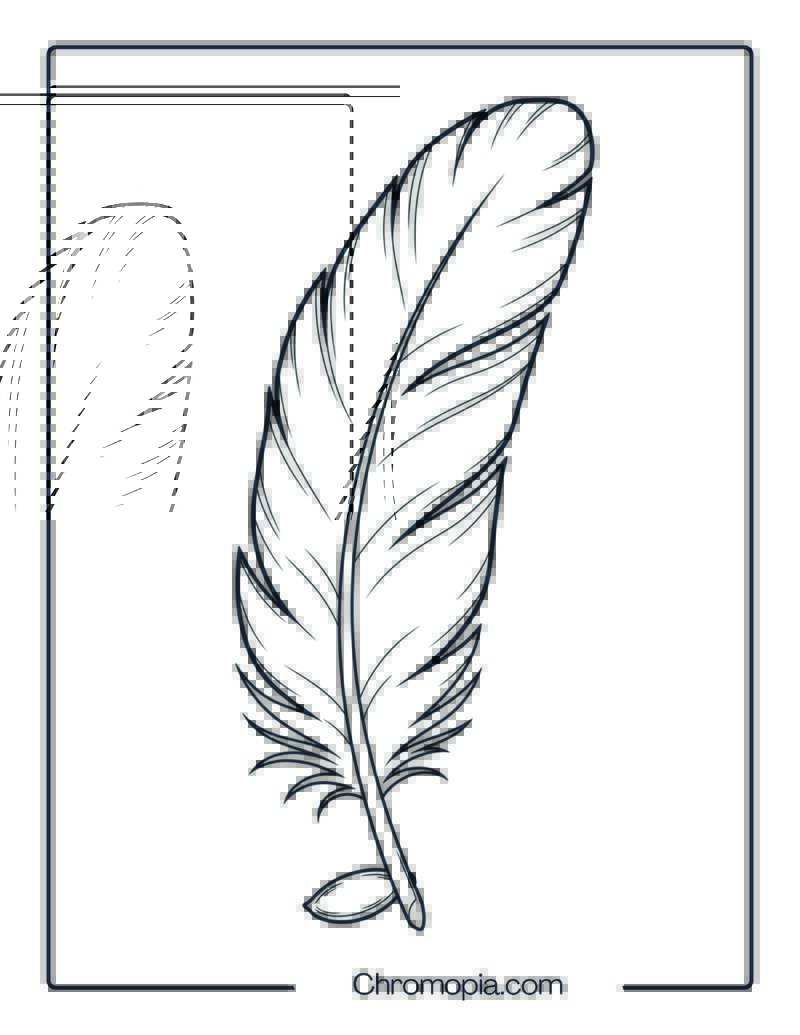Turkey Feather Coloring Sheet