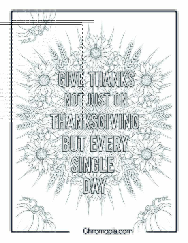 Give Thanks Not Just on Thanksgiving Quote Page