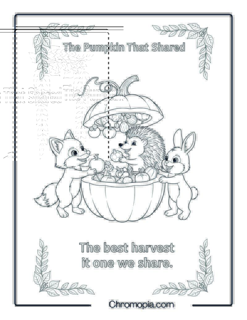 Mini Story The Pumpkin That Shared Coloring Page
