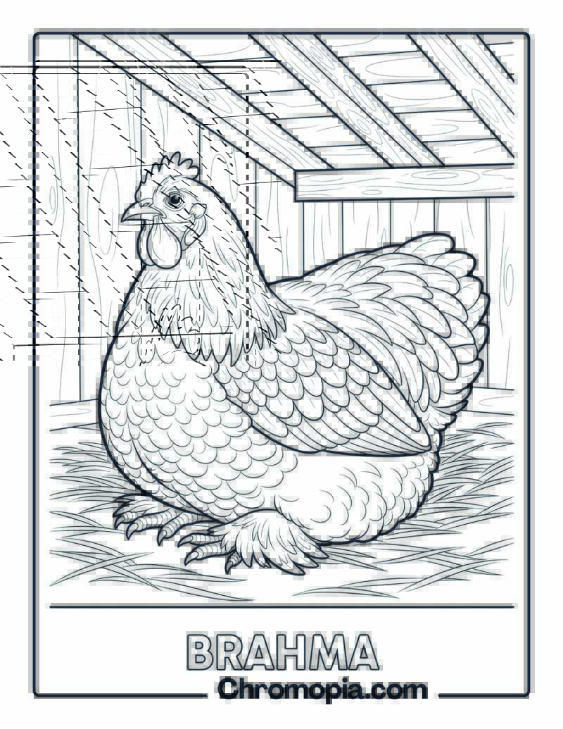 Polish Chicken Coloring Page