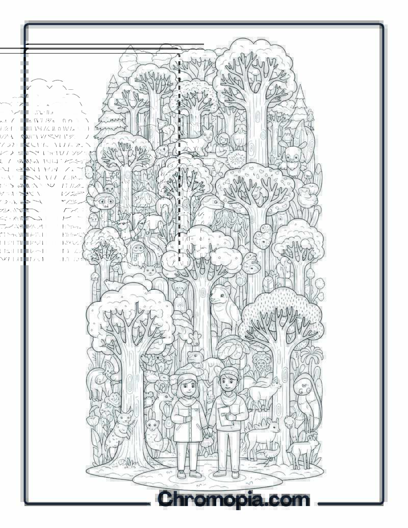 Forest Biodiversity Celebration Festival Global Coloring Sheet