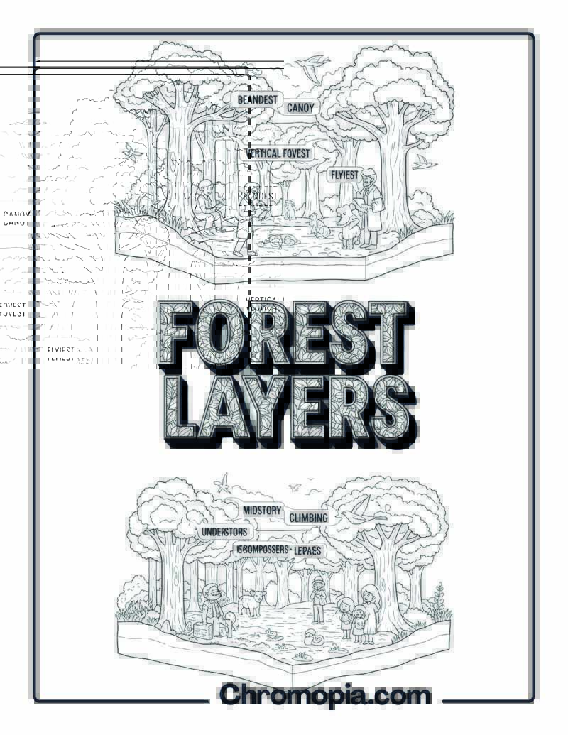 Forest Layers From Floor Discovery Coloring Sheet