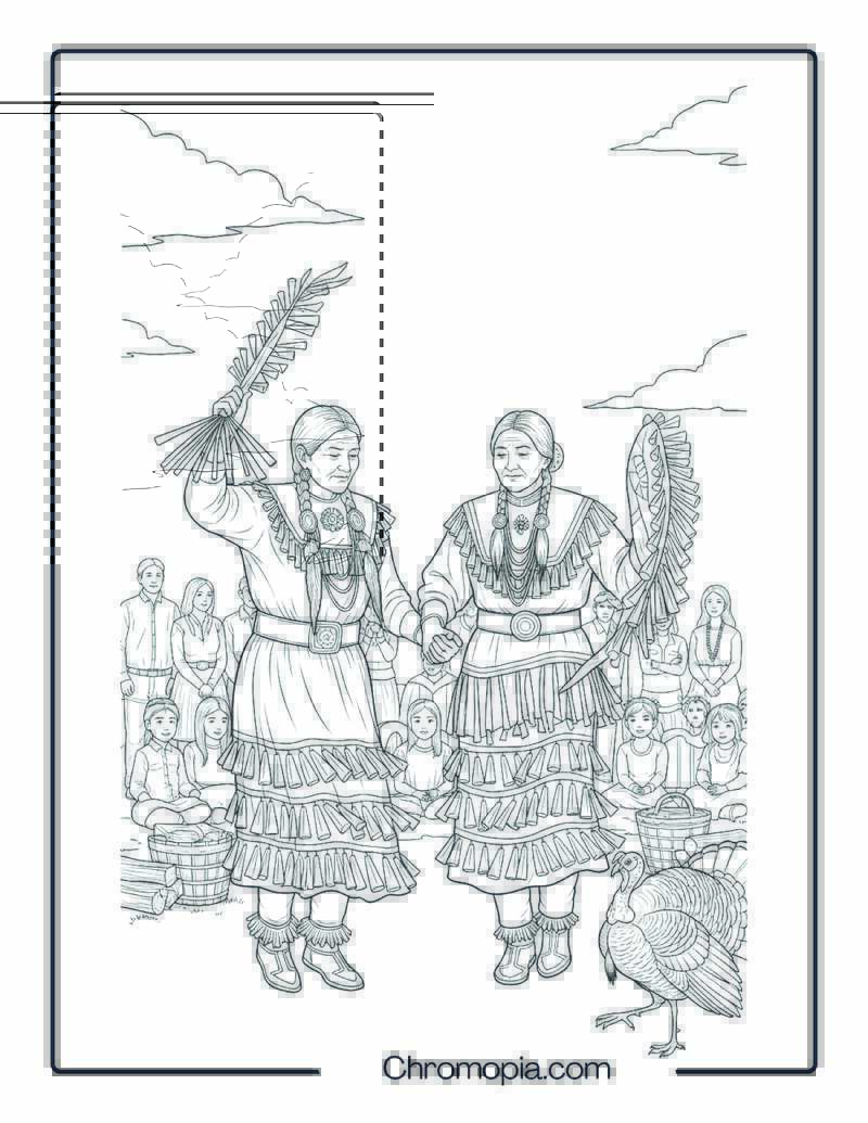 Jingle Dress Dance Coloring Page