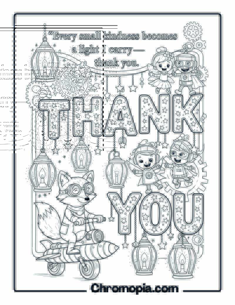 Light I Carry Thanks Coloring Page