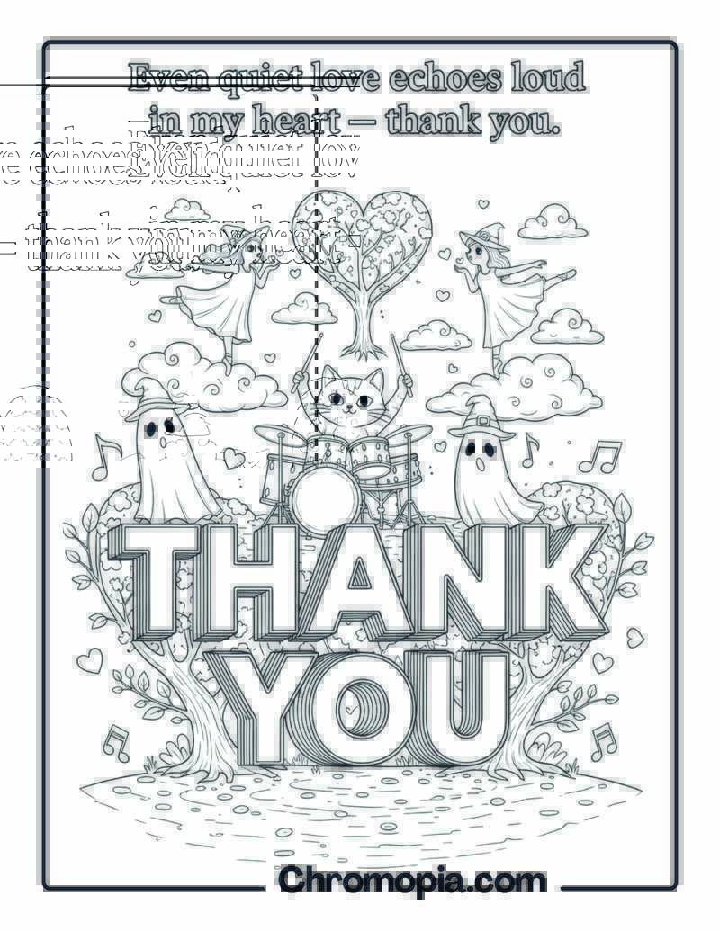 Quiet Love Echoes Loud Coloring Page