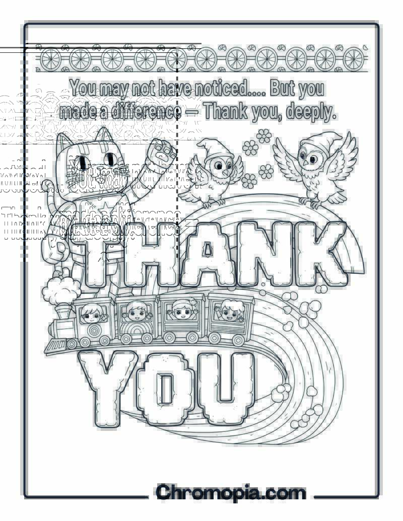 You Made a Difference Coloring Page