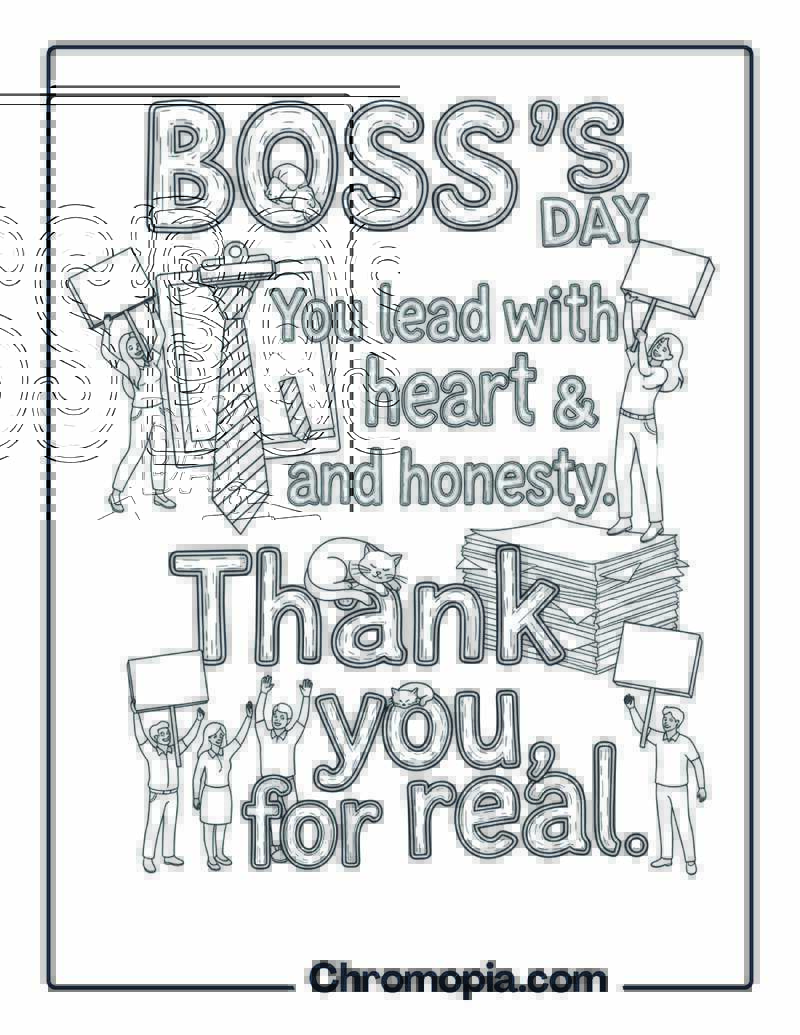 Boss_s Day Thank You Coloring Page
