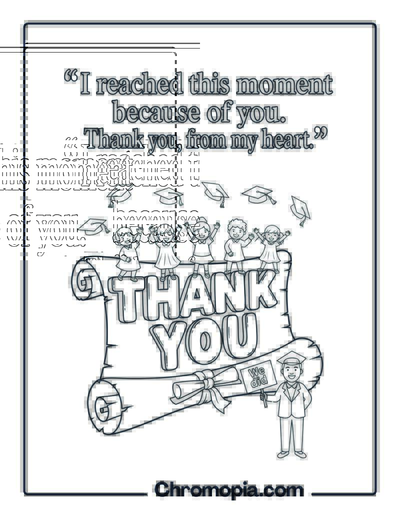 Graduation Thank You Coloring Page