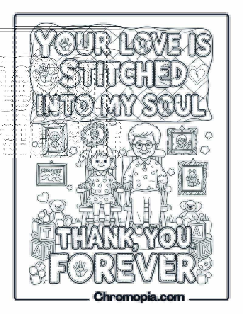 Grandparents Day Thank You Coloring Page