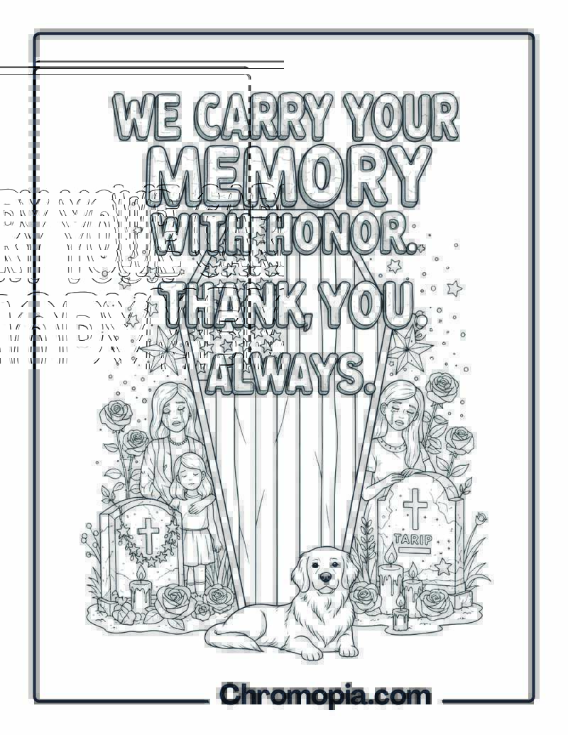Memorial Day Thank You Coloring Page