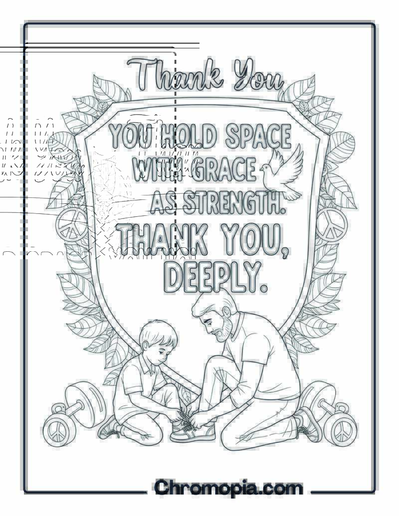 Men’s Day Thank You coloring page