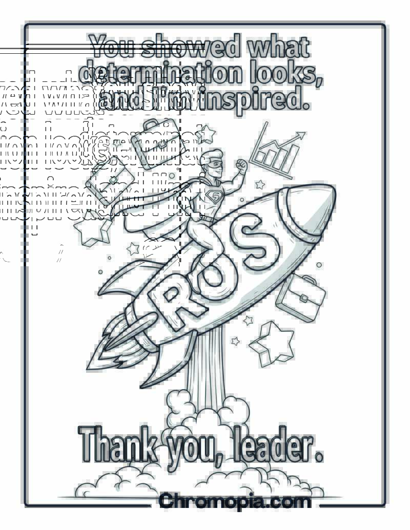 Promotion Celebration Thank You Coloring Page