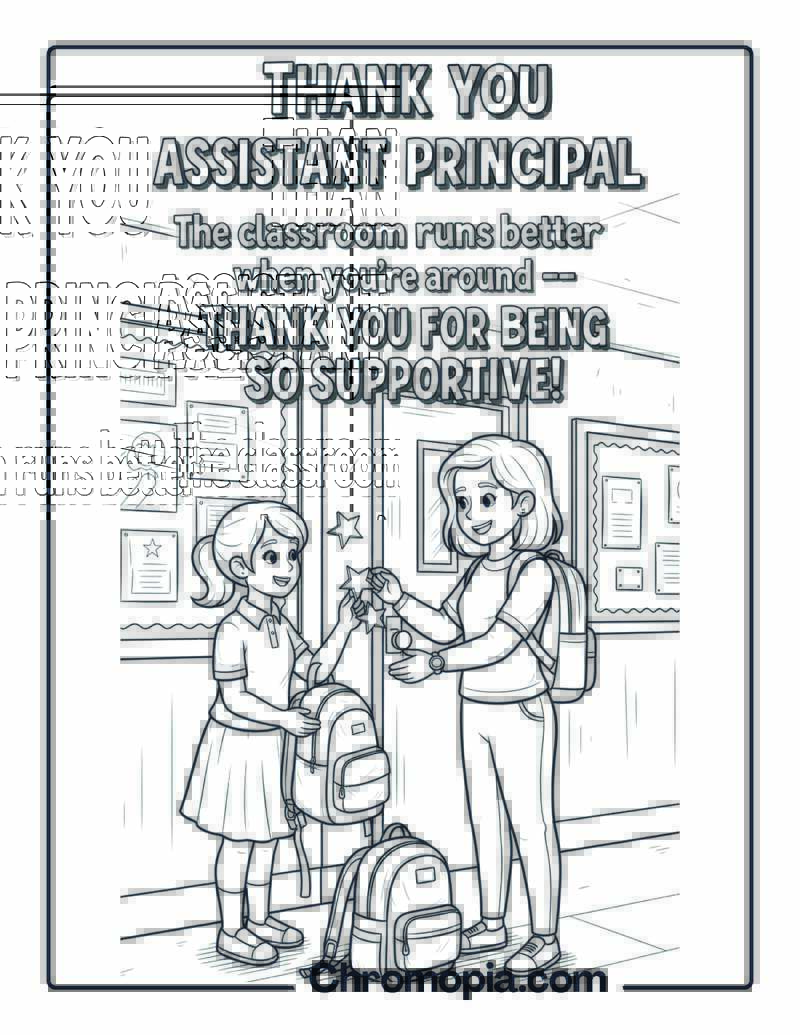 Thank You Assistant Principal Coloring Page