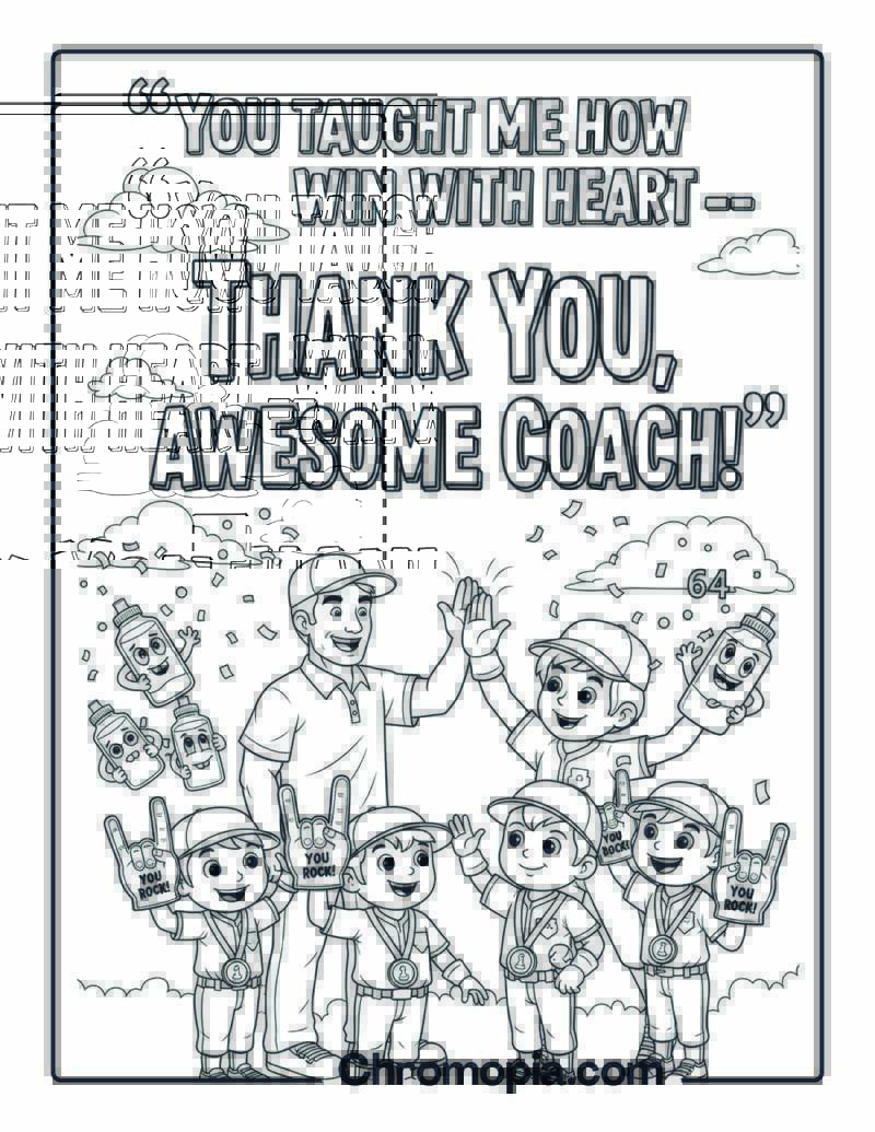 Thank You Coach Coloring Page