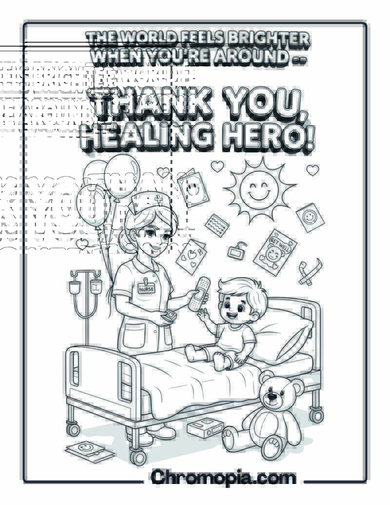 Thank You Nurses Coloring Page
