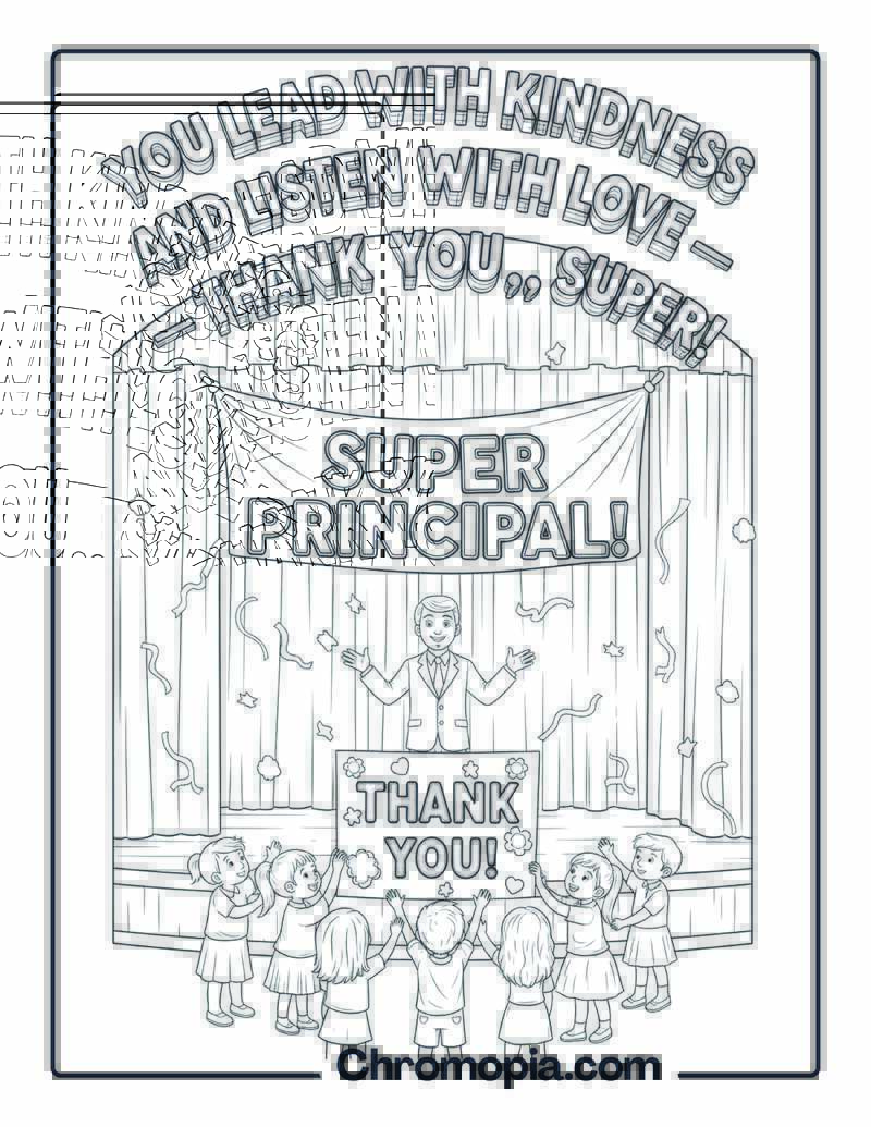 Thank You Principal Coloring Page