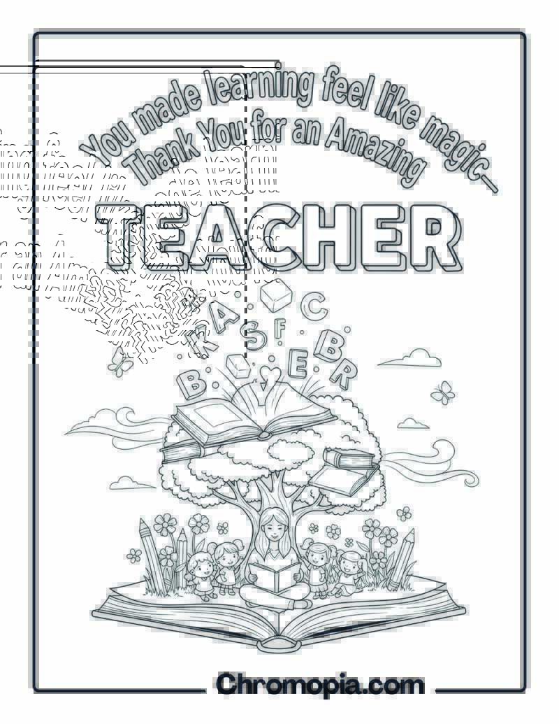 Thank You Teacher Coloring Page