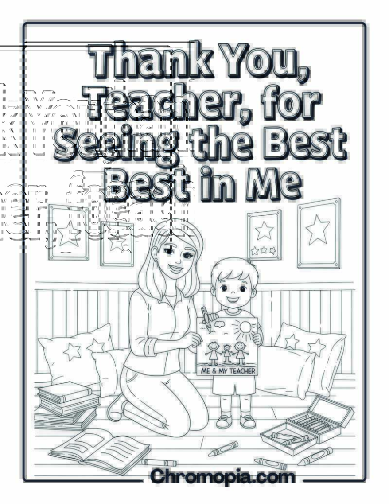 Thank You for Seeing the Best coloring page