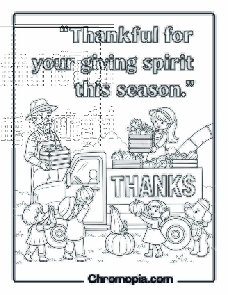 Giving Spirit This Season coloring sheet