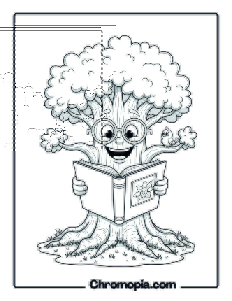 Reading Oak Tree Coloring Sheet