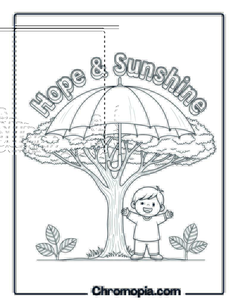 Acacia Tree Hope & Sunshine Coloring Sheet