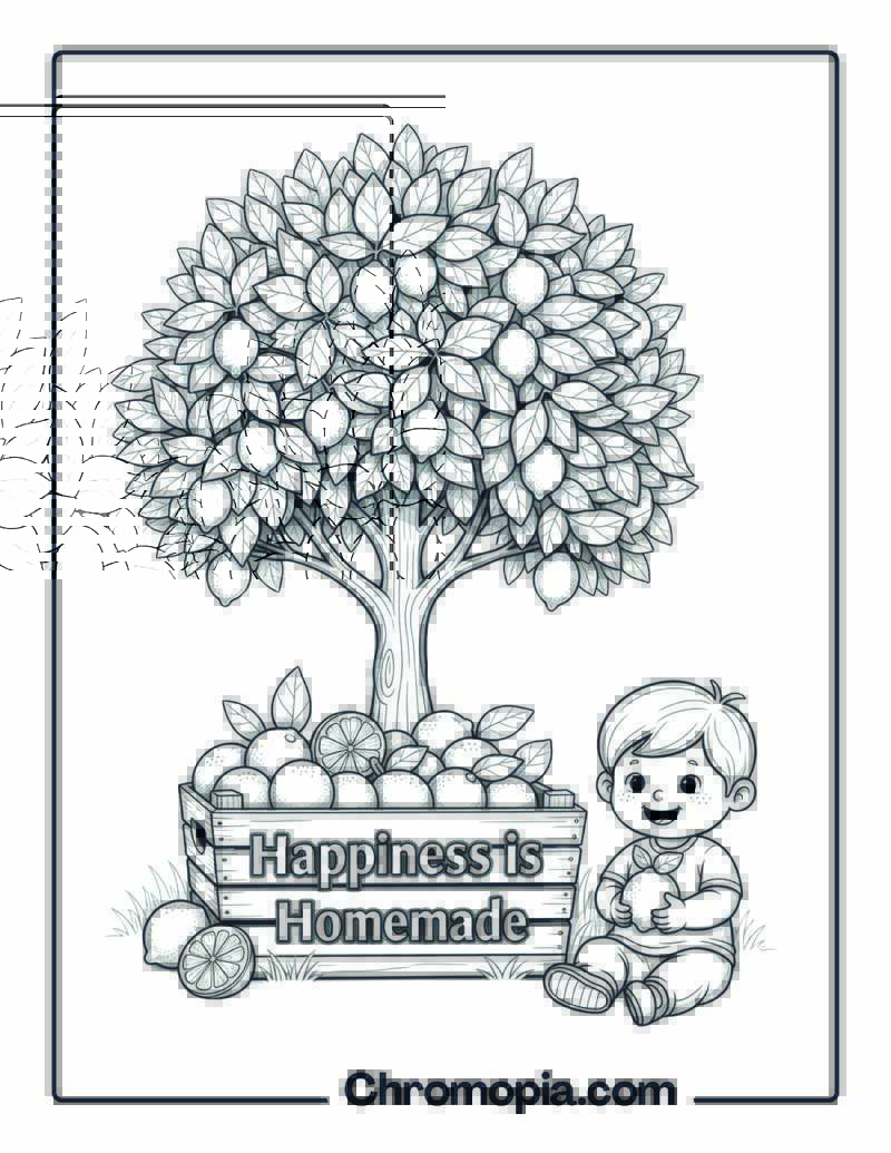 Lemon Tree Happiness Coloring Page