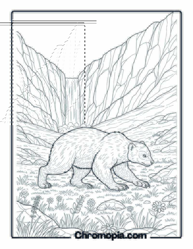 Wolverine in Alpine Valley coloring page