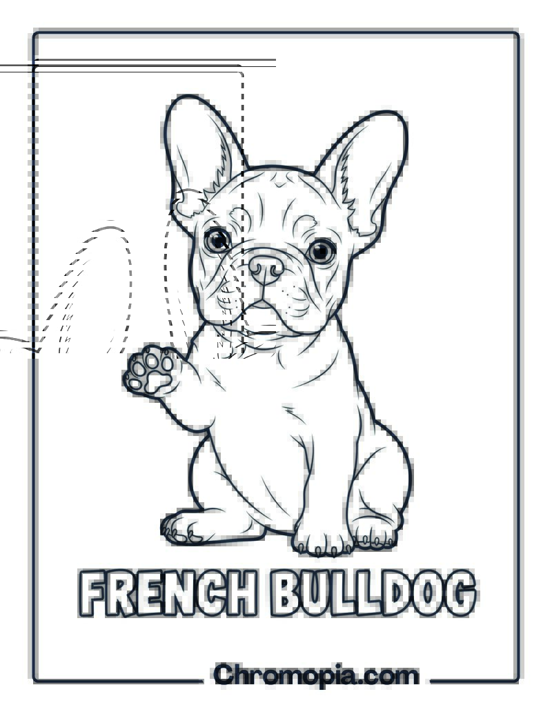 French Bulldog Puppy Coloring Page