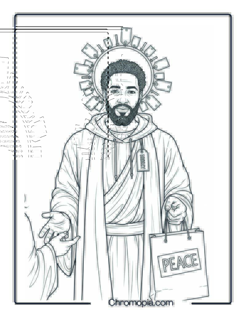Black Jesus Good Friday Coloring Sheet