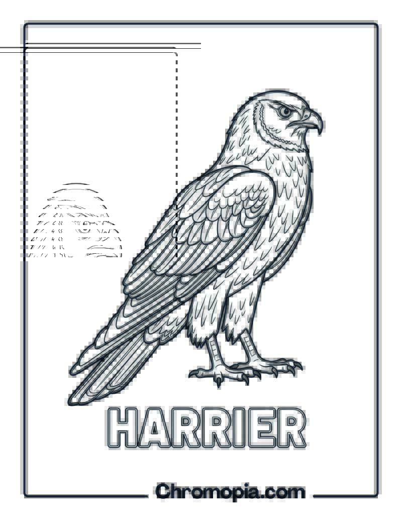 Harrier coloring page