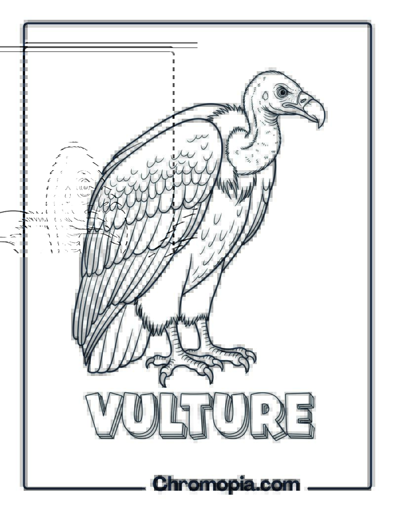 Vulture coloring page