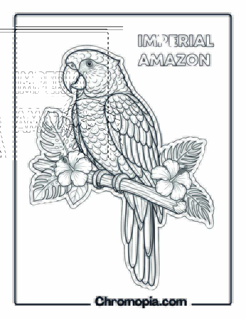 Imperial Amazon coloring page