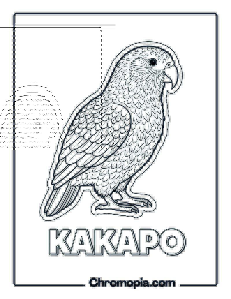 Kakapo coloring page
