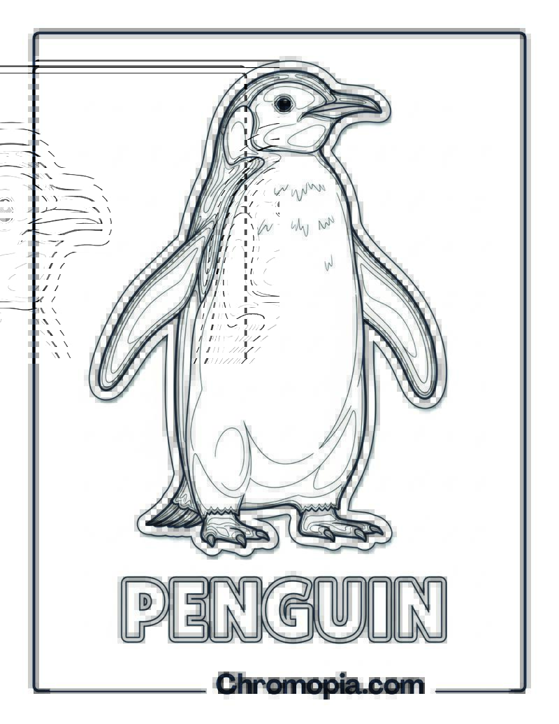 Penguin coloring page