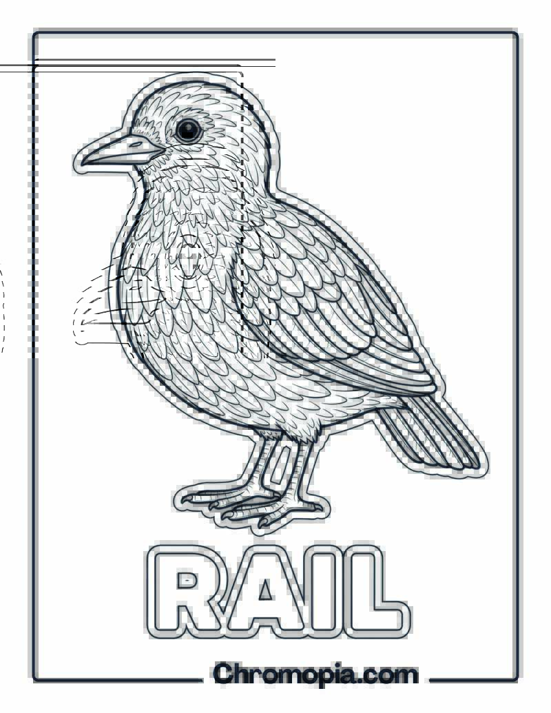 Rail coloring page