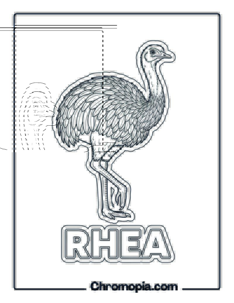 Rhea coloring page