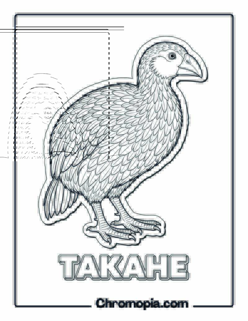 Takahe coloring page