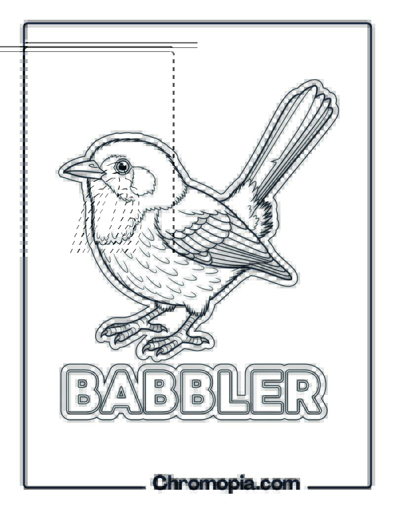 Babbler coloring page
