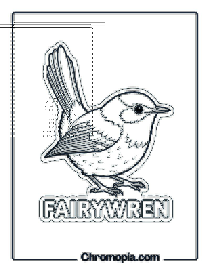 Fairywren coloring page