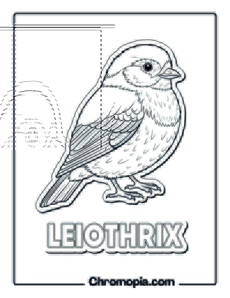 Leiothrix coloring page