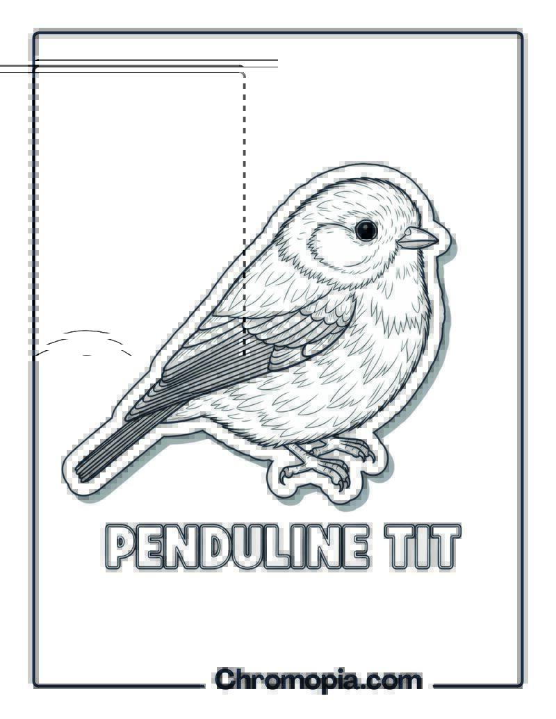 Penduline Tit coloring page
