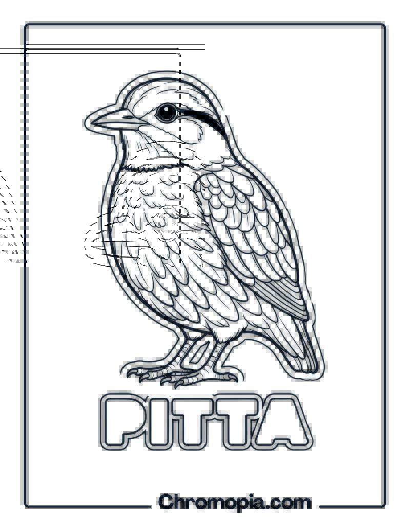 Pittas coloring page