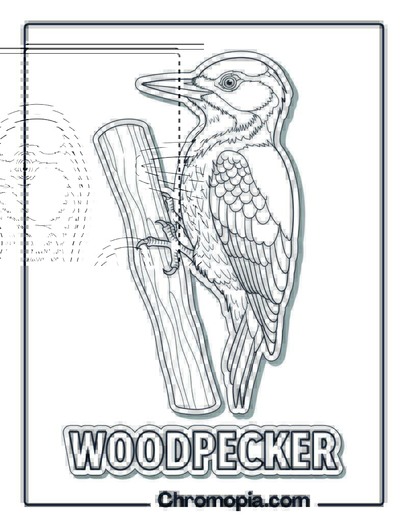 Woodpecker coloring page