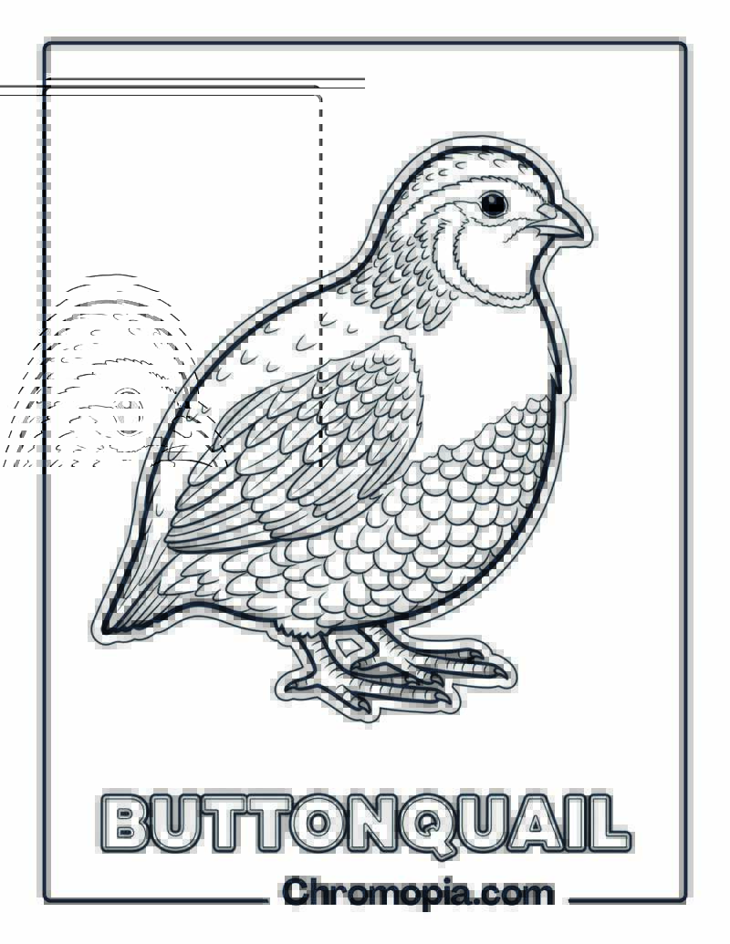 Buttonquail coloring page
