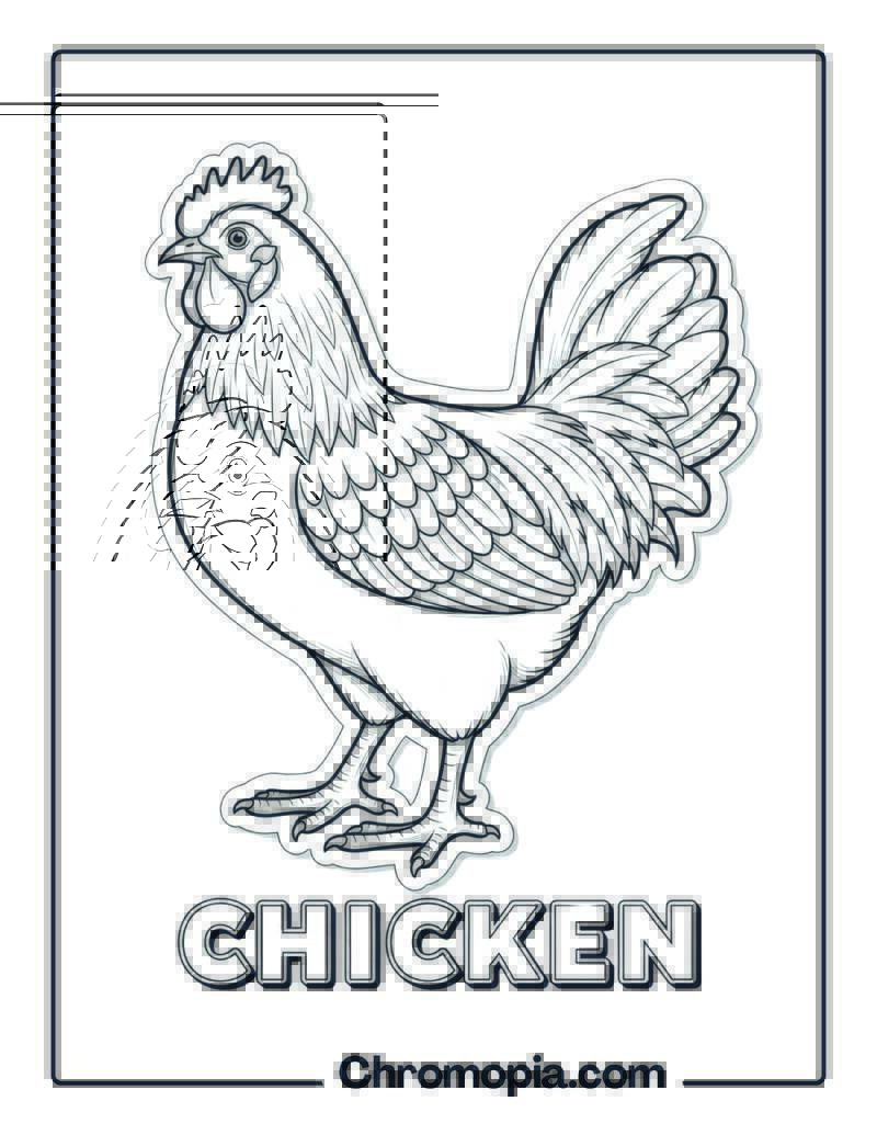 Chicken coloring page