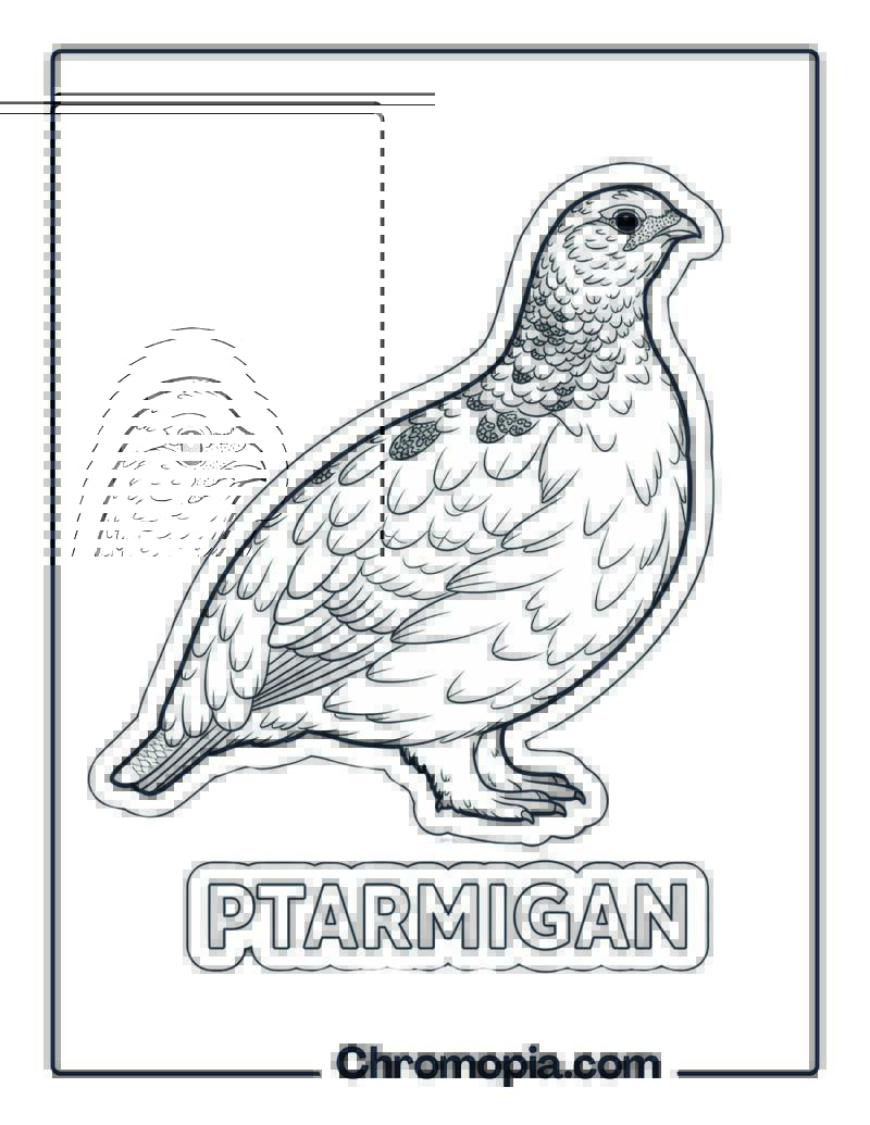 Ptarmigan coloring page