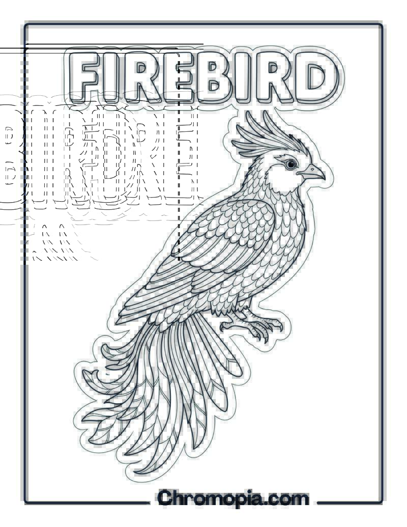 Firebird coloring page