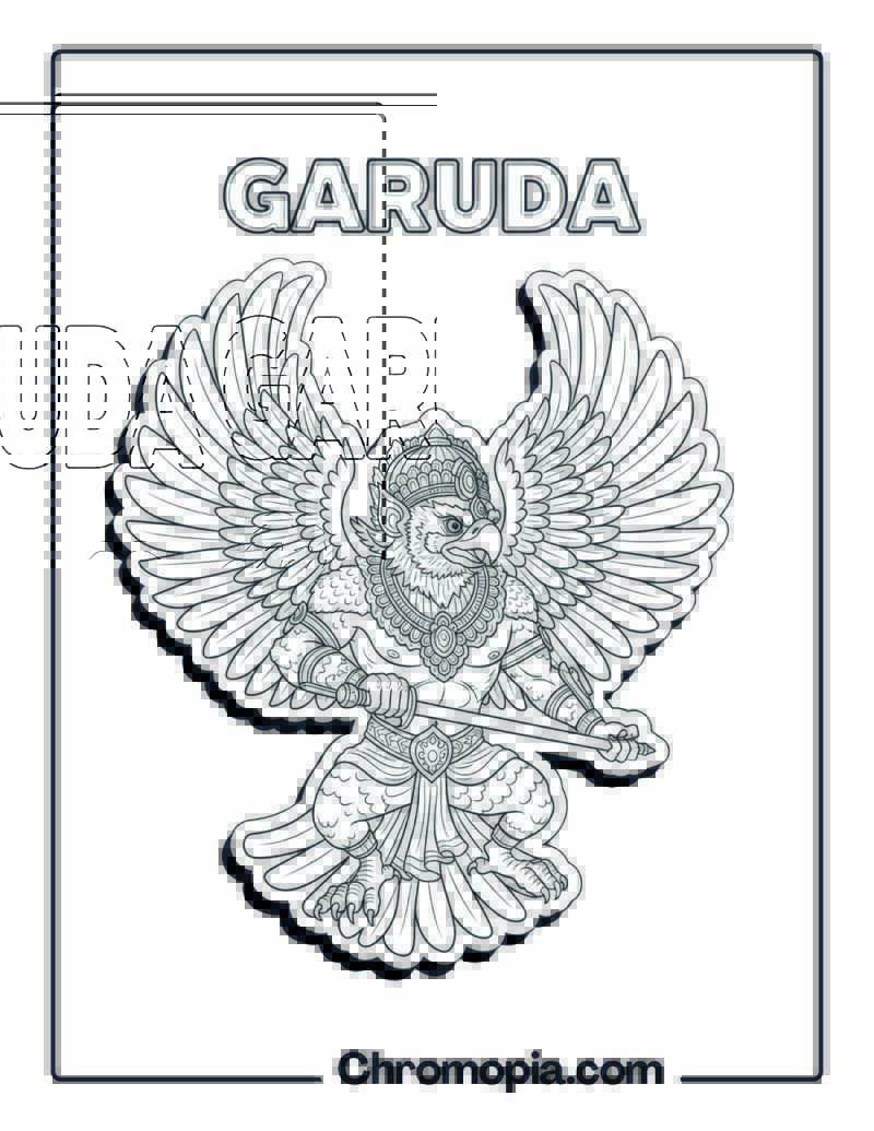 Garuda coloring page