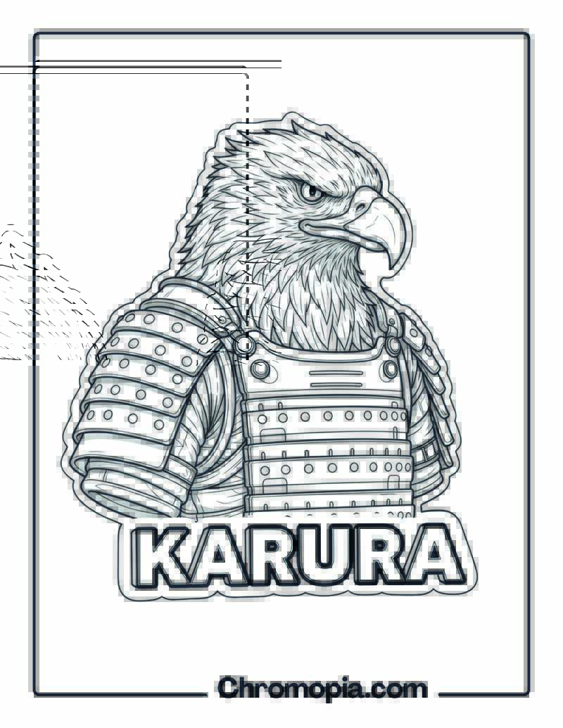 Karura coloring page