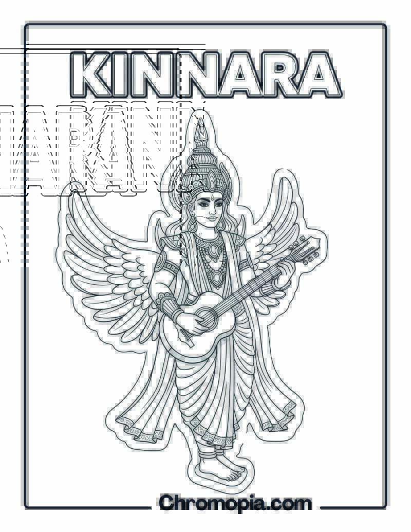 Kinnara coloring page